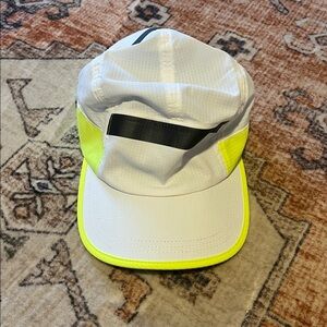 Brooks Black and Neon Yellow Running Hat